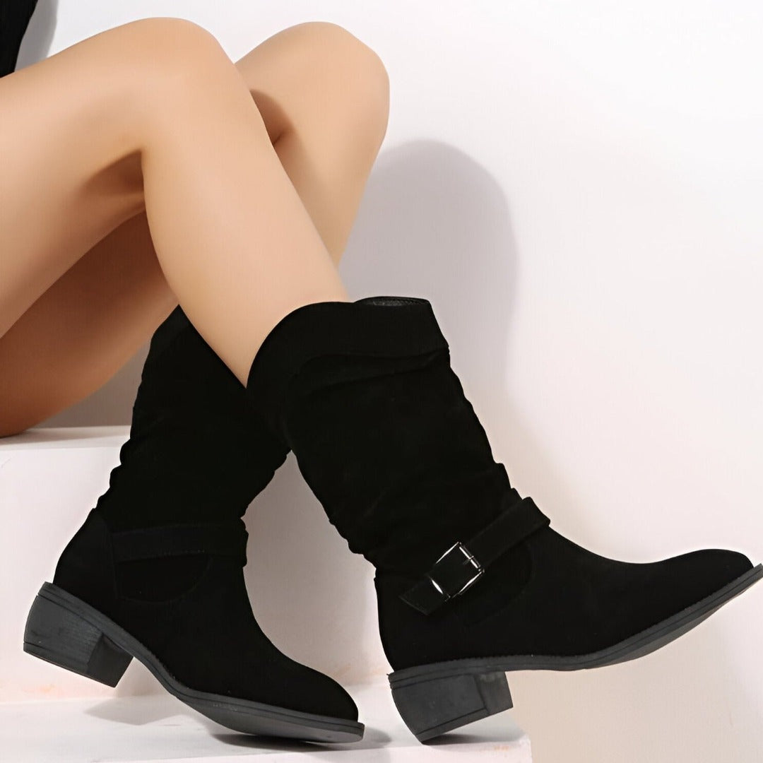 Bellis | Elegantes botas de tacón bajo para mujer